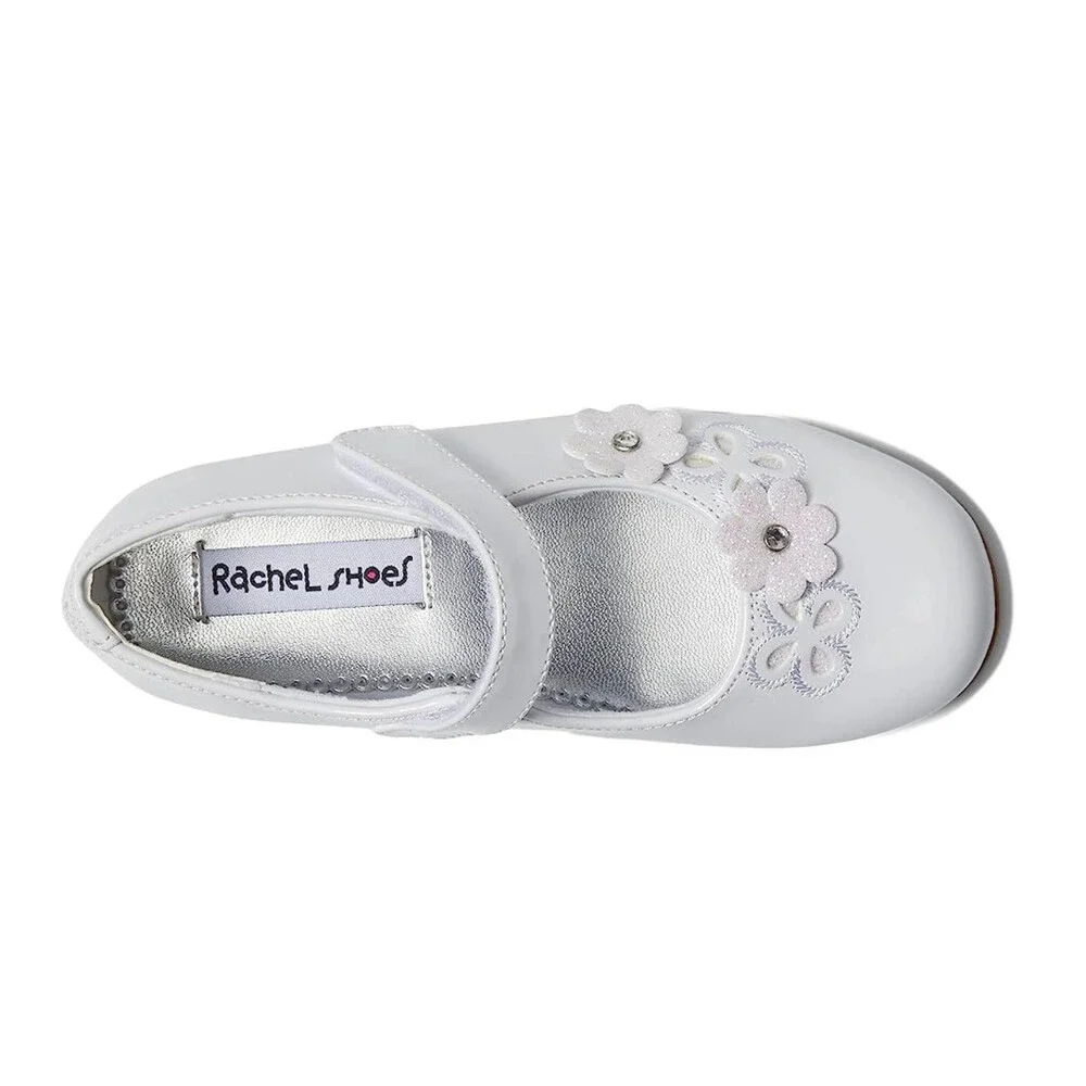 Rachel Shoes Primrose Flat Girls US 11 M White Patent Round Toe Mary Jane NCZ204